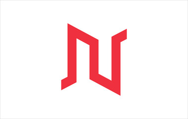 Obraz premium Simple letter N logo design template on white background, Suitable for any brand you have.