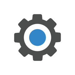 setting/gear icon for ui, social media, website Isolated on white background. Multicolor icon
