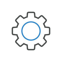 setting/gear icon for ui, social media, website Isolated on white background. Multicolor icon
