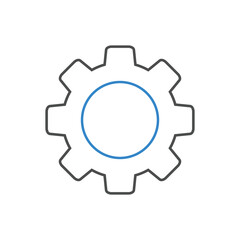 setting/gear icon for ui, social media, website Isolated on white background. Multicolor icon
