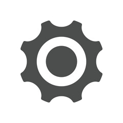 setting/gear icon for ui, social media, website Isolated on white background. 
