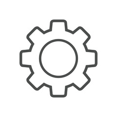 setting/gear line icon symbol for ui, social media, website Isolated on white background.
