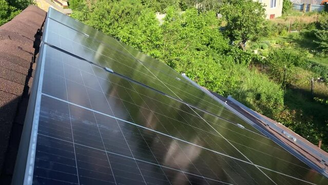 Installation site of PV solar panels on bituminous