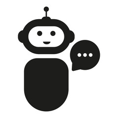 Chat Bot icon. Robot, Virtual assistant Bot  illustration