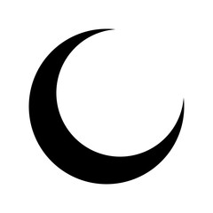 Crescent Moon icon. Night symbol illustration