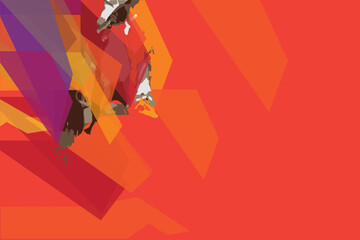 Abstract warm colorful background with simple geometric patterns and shapes