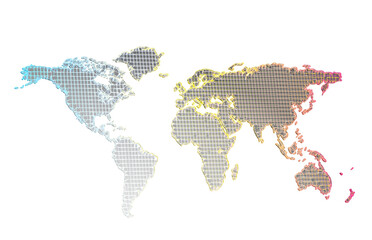 Obraz premium world globus 3d transparent digital