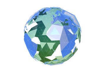 world globus 3d transparent digital