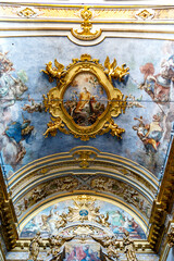 Obraz premium Interior of the church of Santa Maria sopra Minerva in Assisi, Italy, Europe