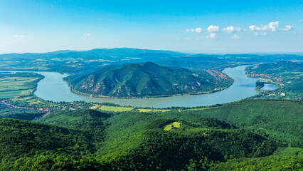 landscape with lake and mountains