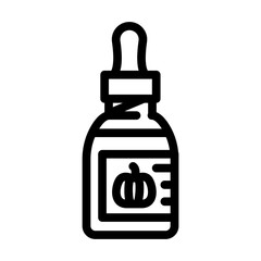 oil pumpkin line icon vector. oil pumpkin sign. isolated contour symbol black illustration
