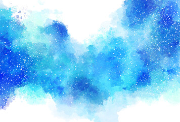 背景素材_水彩テクスチャ_夜空