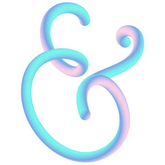 Elegant 3d ampersand symbol.
