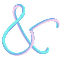 Elegant 3d ampersand symbol.