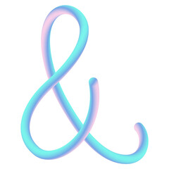 Elegant 3d ampersand symbol.