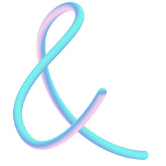 Elegant 3d ampersand symbol.