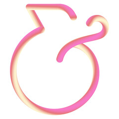Obraz premium Elegant 3d ampersand symbol.
