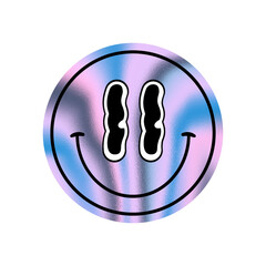 Holographic smiley sticker