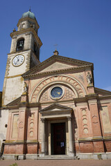 Fototapeta na wymiar Church of Pieveottoville, in Parma province