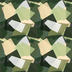 Abstract triangle seamless pattern. Irregular geometric low poly wallpaper. Polygonal background.