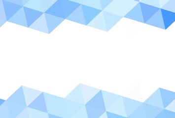 青色の幾何学模様フレーム