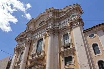 Santi Ambrogio e Carlo al Corso Basilica Exterior in Rome, Italy