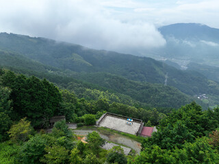 Obraz premium 愛媛県大洲市 雲海展望台からの風景