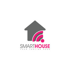 Smart House Logo Design Template.