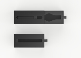  custom hard box isolated on white background. 3d illustration