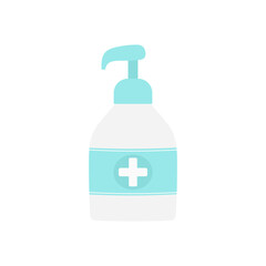 medical antiseptic isolated on white, vector illustration