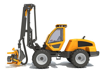 Forest Machine 3D rendering on white background