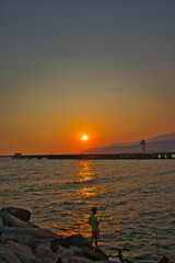 Puesta de sol en Almería