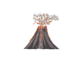 Volcanic Mountain In Eruption 