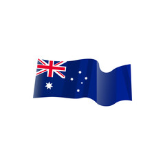 Wavy australia flag illustration vector clipart