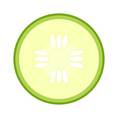 Cucumber slice icon. Cucumber vector.