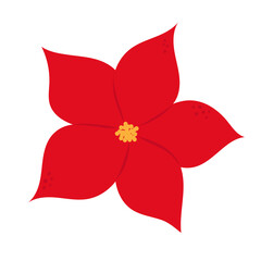 Poinsettia flower. Can be used for Christmas design, invitation, greeting cards, posters, banners.