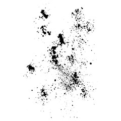 Hand drawn grunge ink brush splah, blots. Dirty black texture for paint, backdrop, banner, design. Vector illustration of creative art