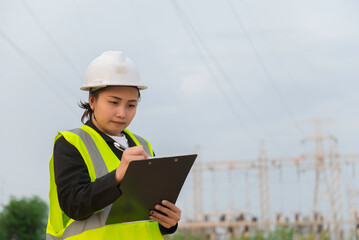 Asian engineer working at power plant,Thailand people