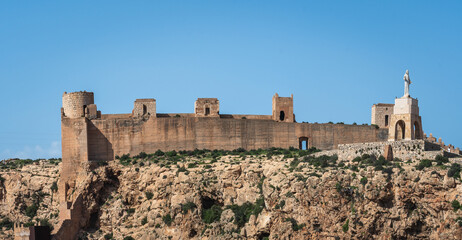 Cityscape of the Alcazaba (castle) of Almeria (Almeria, Spain)