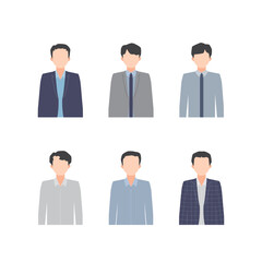 オフィスカジュアルの男性上半身イラスト