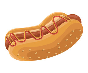 delicious hot dog fast food