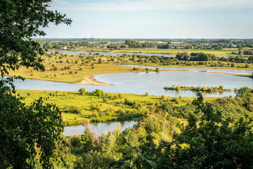 Blauwe Kamer nature reserve nearby the city of Rhenen, as seen from the Grebbeberg observation deck