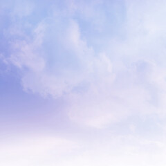 Purple sky with white cloud. The phenomenon of the arctic light curtain of wonderful colors Winter skies are cool days, nice weather and beautiful nature.