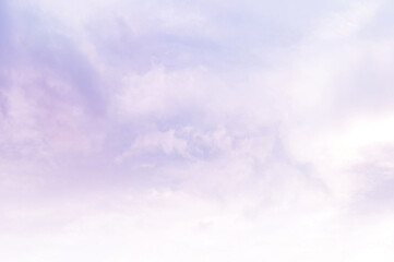 Purple sky with white cloud. The phenomenon of the arctic light curtain of wonderful colors Winter skies are cool days, nice weather and beautiful nature.