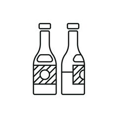 Oil bottle icon - editable stroke