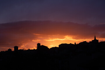 Fototapeta premium sunset in the city