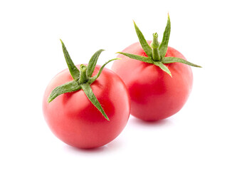 Fresh tomatoes  on white background isolated.