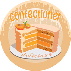 Baking illustration, cake drawing