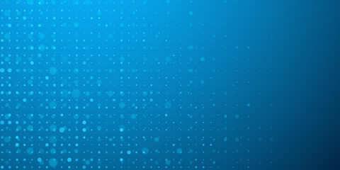 Abstract background in blue colors made of big and small dots