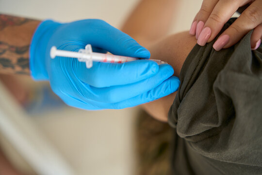 Covid Vaccination Procedure In A Military Hospital